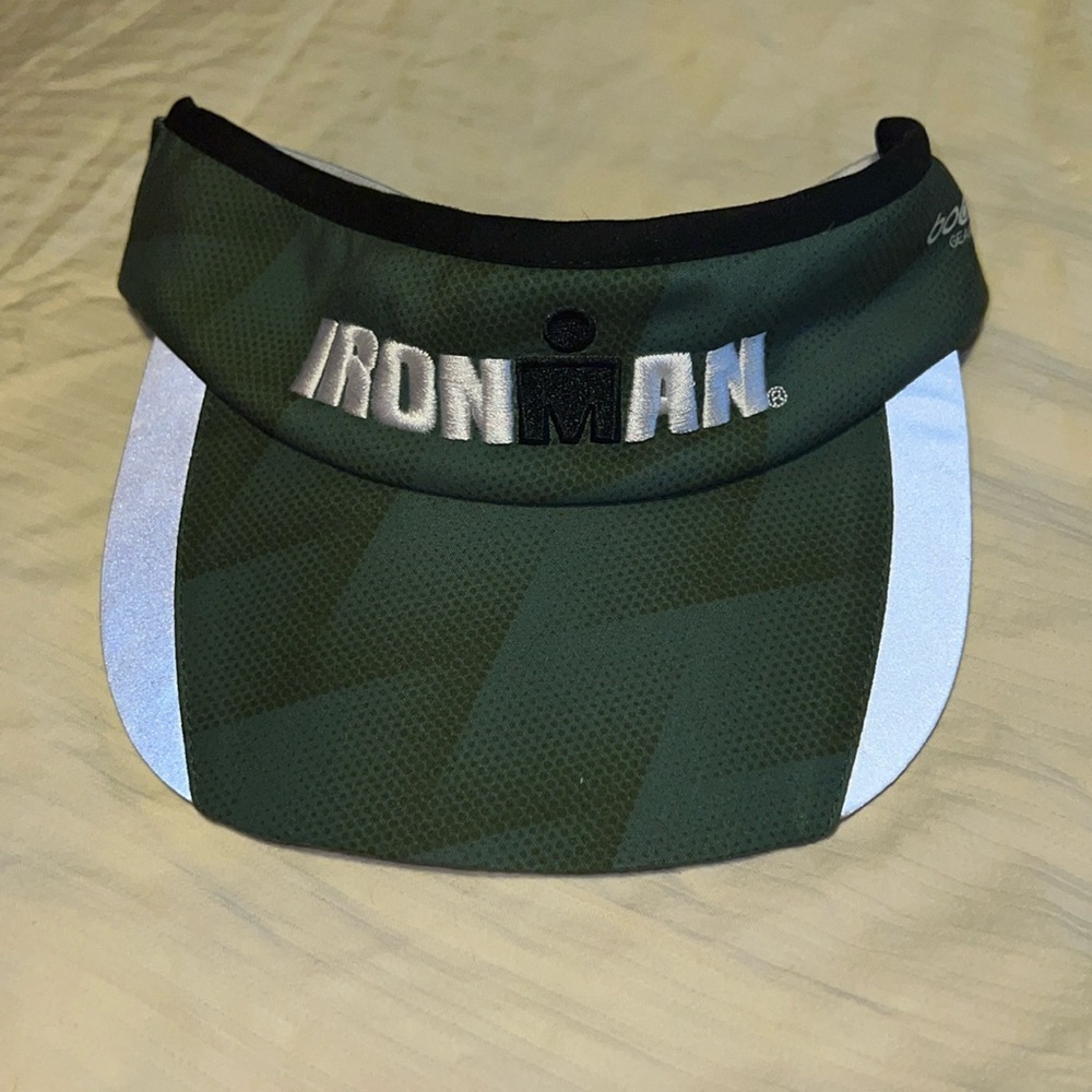 Ironman Visor by Boco Gear with sweat absorbing fabric on the forehead